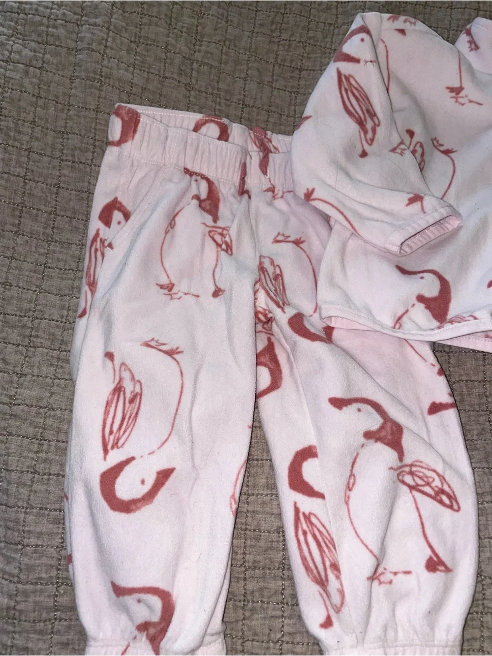 OshKosh B'gosh Pink Penguin Zip Pajama Set